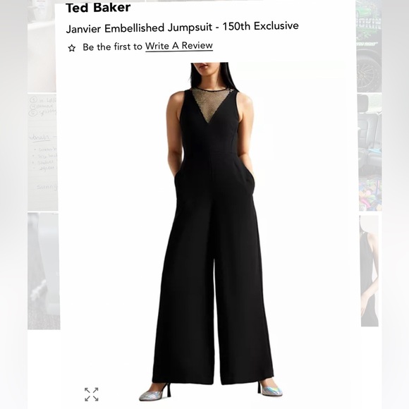 BNWT Bloomingdale’s 150th Anniv Exclusive Ted Baker Janvier Embellished Jumpsuit